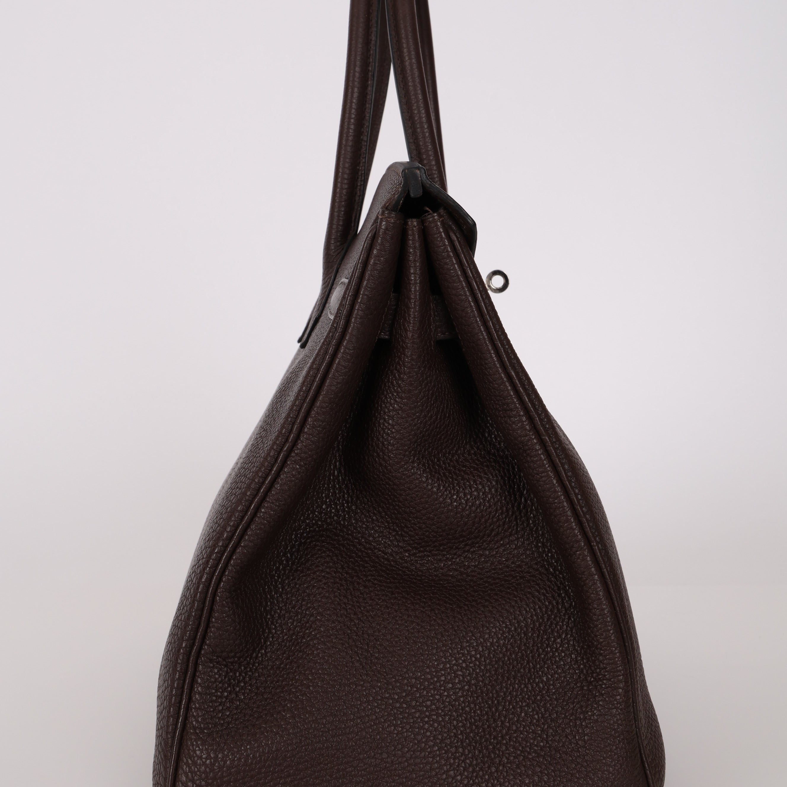 Hermès 2008 Chocolat Togo Birkin 35 Retourne PHW