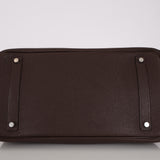 Hermès 2008 Chocolat Togo Birkin 35 Retourne PHW