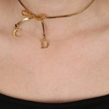 Dior Ribbon CD Motif Choker Necklace
