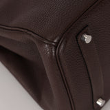 Hermès 2008 Chocolat Togo Birkin 35 Retourne PHW