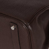 Hermès 2008 Chocolat Togo Birkin 35 Retourne PHW