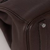 Hermès 2008 Chocolat Togo Birkin 35 Retourne PHW