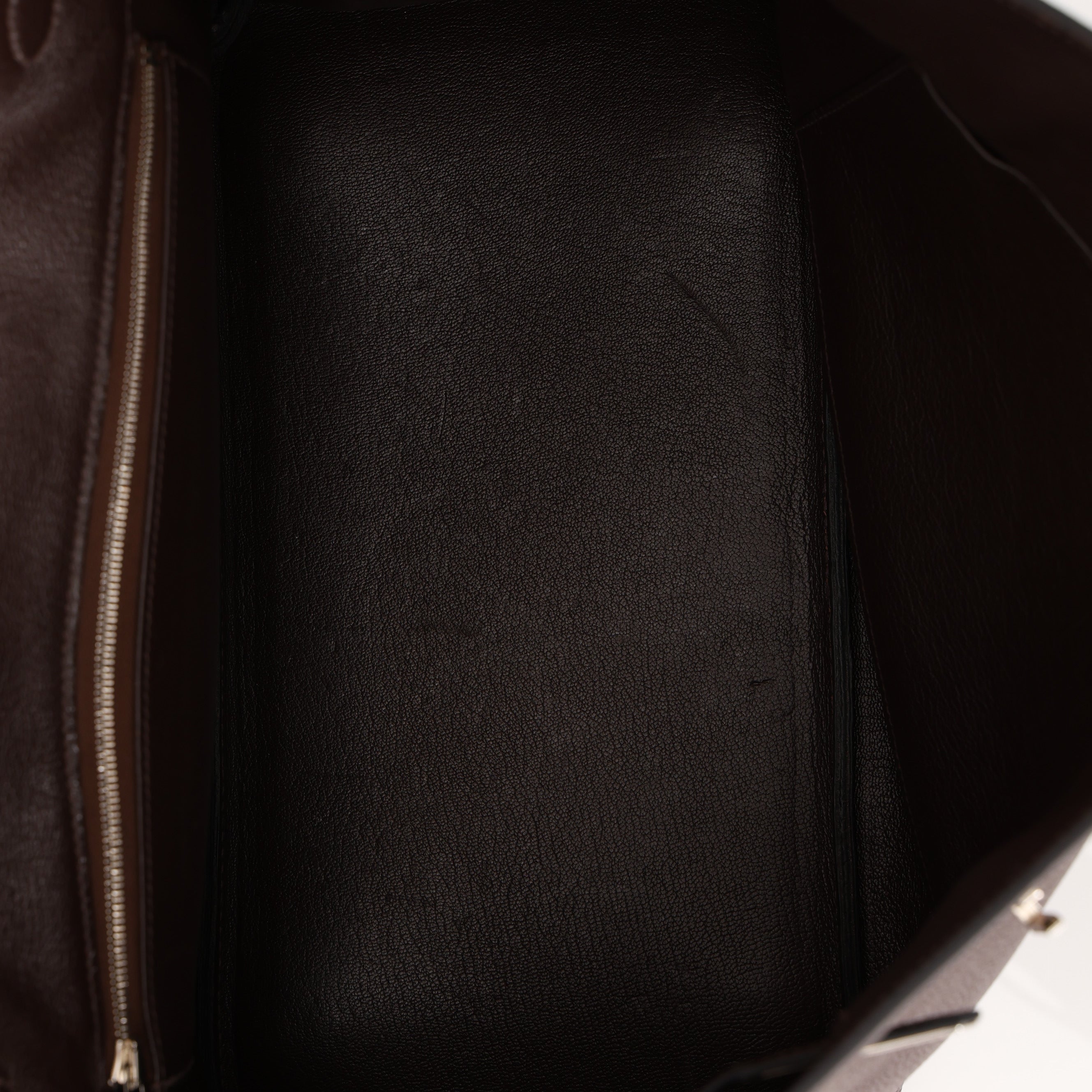 Hermès 2008 Chocolat Togo Birkin 35 Retourne PHW