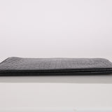 Saint Laurent Black Croc Embossed Clutch