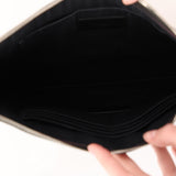 Saint Laurent Black Croc Embossed Clutch