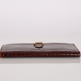 Hermès 2004 Rouge H Niloticus Crocodile Bearn Long Wallet GHW