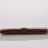 Hermès 2004 Rouge H Niloticus Crocodile Bearn Long Wallet GHW