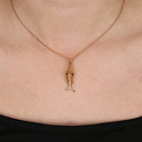 18K Yellow Gold Fish Chain Necklace