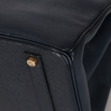 Hermès 1994 Bleu France and Bleu Indigo Courchevel Birkin 35 Retourne GHW