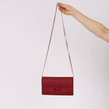 Hermès 2017 Rouge Grenat Epsom Enamel Constance Long Wallet GHW