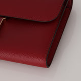 Hermès 2017 Rouge Grenat Epsom Enamel Constance Long Wallet GHW
