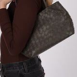 Bottega Veneta Small Intrecciato Cabat Tote Dark Taupe