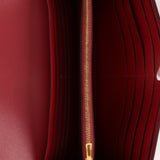 Hermès 2017 Rouge Grenat Epsom Enamel Constance Long Wallet GHW