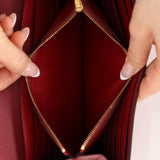 Hermès 2017 Rouge Grenat Epsom Enamel Constance Long Wallet GHW