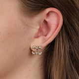 Chanel 2012 CC Champagne Rhinestone Earrings