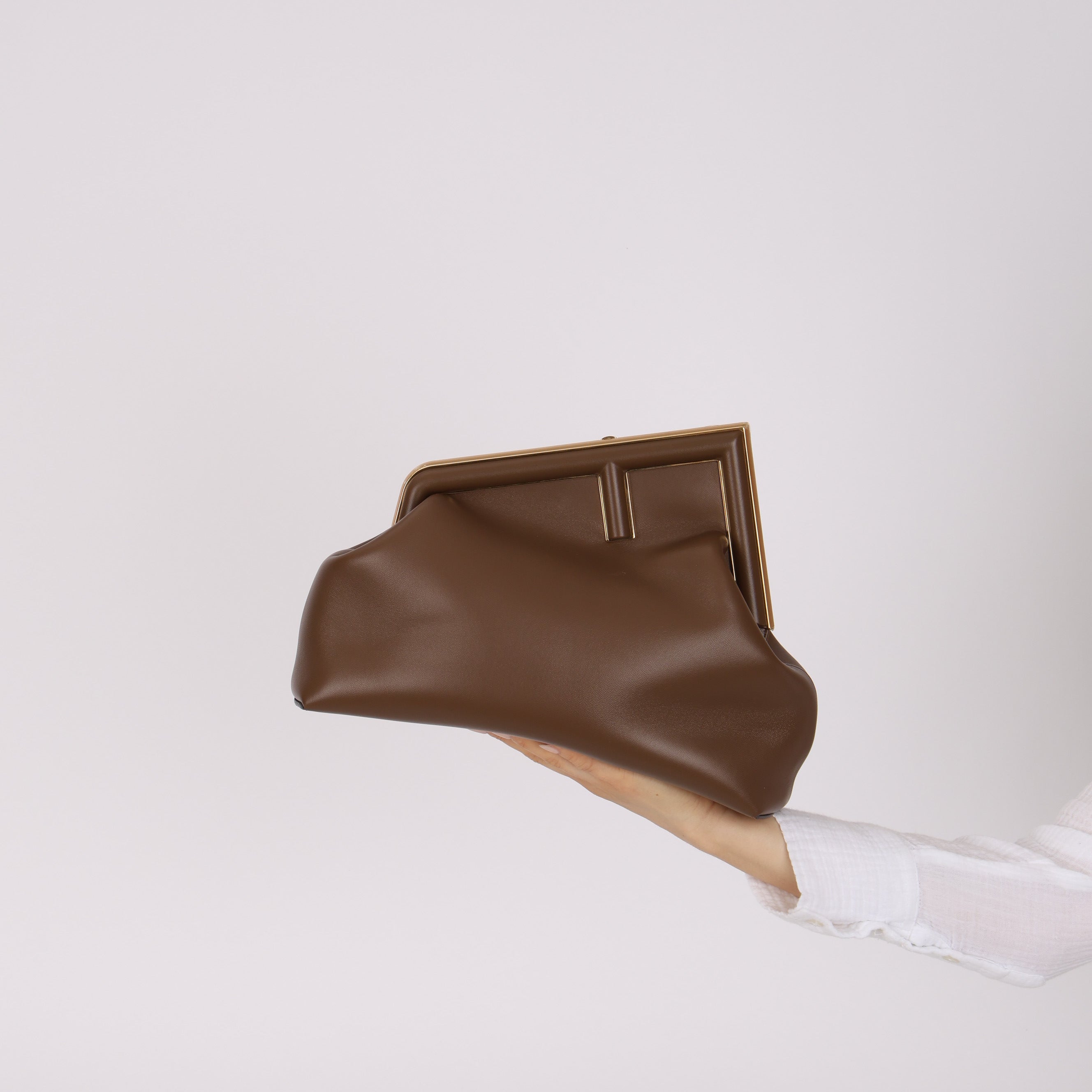 Fendi Chocolate Medium First Clutch