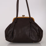 Ultra-Rare Archive Miu Miu Leather Dual Kisslock Frame Shoulder Bag