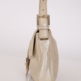 Fendi Metallic Gold Crystal Baguette
