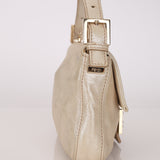 Fendi Metallic Gold Crystal Baguette