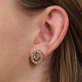 Dior Oblique Crystal Oval Clip-On Earrings