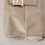 Fendi Metallic Gold Crystal Baguette