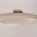 Fendi Metallic Gold Crystal Baguette