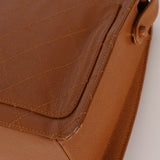 Chanel 1998 Caramel Caviar Trapezoid Single Flap Kelly Shoulder Bag 24K GP