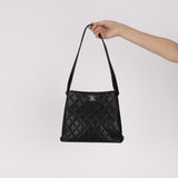 Rare Chanel 1996 Caviar Double-Sided Turnlock Shoulder Kelly