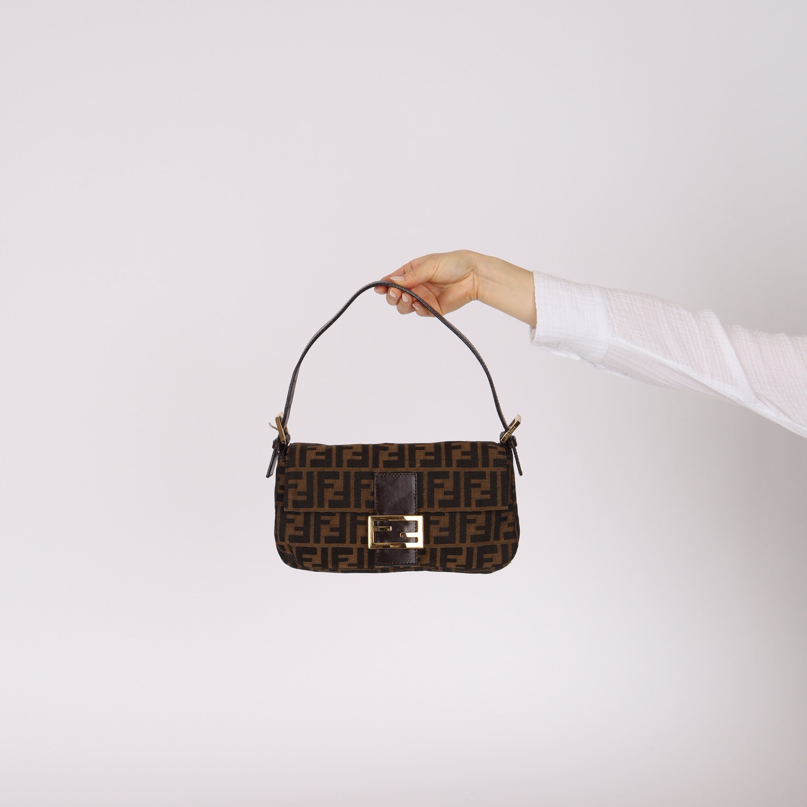 Rare Fendi Zucca Baguette GHW