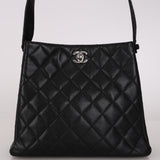 Rare Chanel 1996 Caviar Double-Sided Turnlock Shoulder Kelly