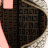 Fendi Charcoal and Coral Zucchino Mini Pochette