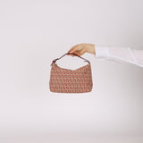 Fendi Beige and Raspberry Zucchino Mini Pouch