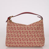 Fendi Beige and Raspberry Zucchino Mini Pouch