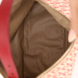 Fendi Beige and Raspberry Zucchino Mini Pouch