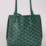 Goyard Green Goyardine Reversible Mini Anjou with Pouch