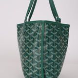 Goyard Green Goyardine Reversible Mini Anjou with Pouch