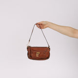 Chloe Brown Leather Paddington Pochette Bag