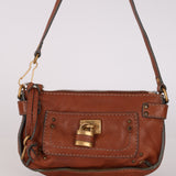 Chloe Brown Leather Paddington Pochette Bag