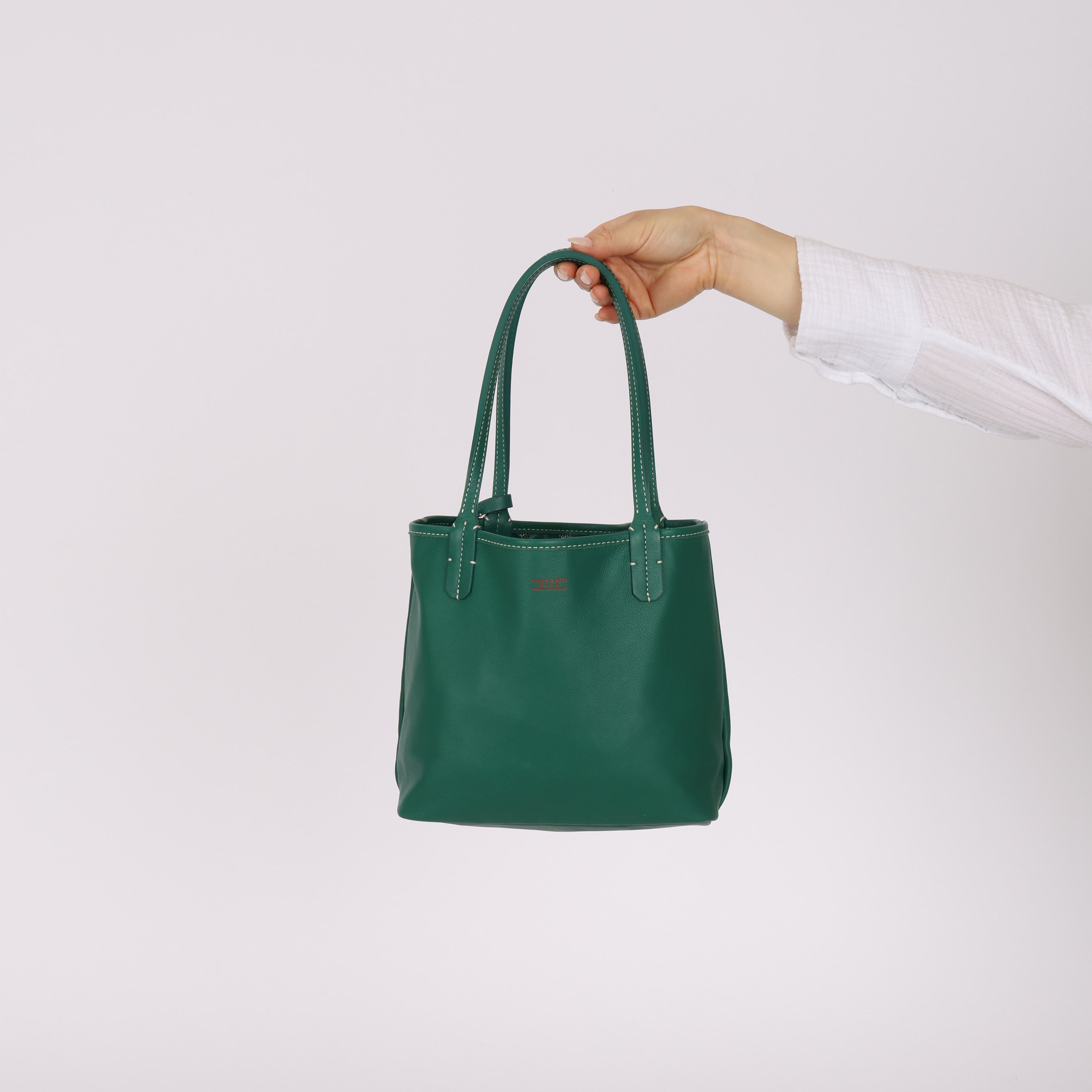 Goyard Green Goyardine Reversible Mini Anjou with Pouch