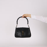 Gucci Black Leather Bamboo Jackie-O