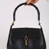 Gucci Black Leather Bamboo Jackie-O
