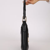 Gucci Black Leather Bamboo Jackie-O