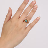 18K Yellow Gold Boulder Opal Torch Ring, Size US 6.75