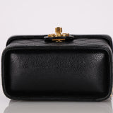 Ultra-Rare Chanel 1997 Caviar Turnlock Rectangular Mini Vanity Bag 24K GP