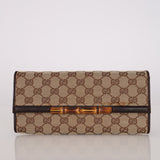Gucci Canvas Bamboo Bar Wallet on Strap