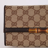 Gucci Canvas Bamboo Bar Wallet on Strap
