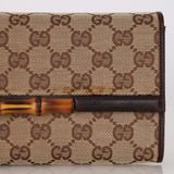 Gucci Canvas Bamboo Bar Wallet on Strap