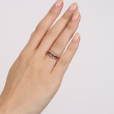 18K Yellow Gold Ruby and Diamond Dome Ring, Size US 6.75