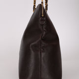 Chanel 1995 Chocolate Brown Caviar Timeless Zip Tote 24K GP