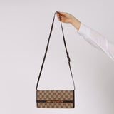Gucci Canvas Bamboo Bar Wallet on Strap
